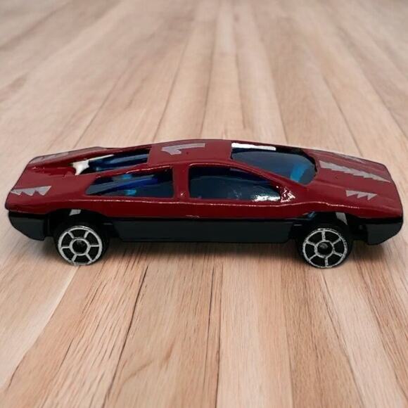 Vintage Diecast Red Racing Car #1 Supercar with Silver Lightning Bolts - Picture 1 of 7